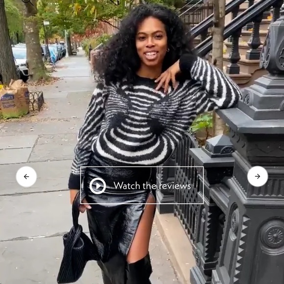 NWT- Paloma Wool Matrix Sweater Black and White Small - Picture 8 of 8